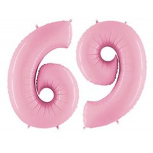 Цифра 69 пастель Pink