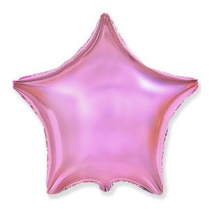 Шар звезда розовый нежный