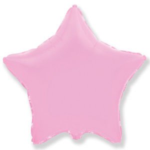 Шар звезда розовый