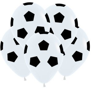 Шар с рисунком Футбольный мяч белый