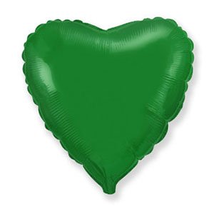 Шар сердце зеленый