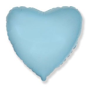 Шар сердце светло-голубой
