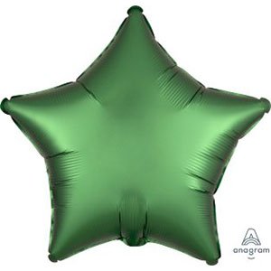 Шар звезда сатин зеленый Satin emerald