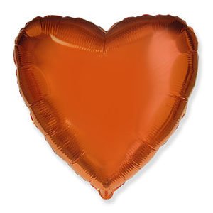Шар сердце оранжевый