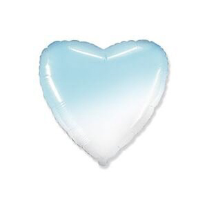 Шар сердце Градиент голубой