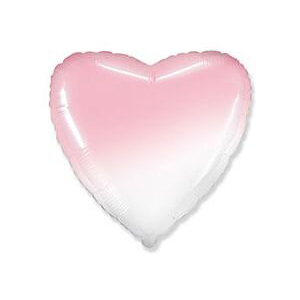 Шар сердце Градиент розовый