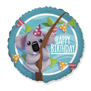 Шар круг С Днем Рождения! (милая коала)