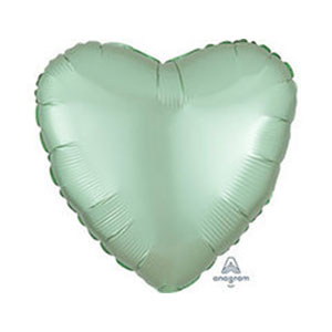 Шар сердце Сатин Mint Green (Мятный)