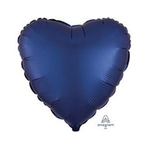 Шар сердце Сатин Navy (Темно-синий)