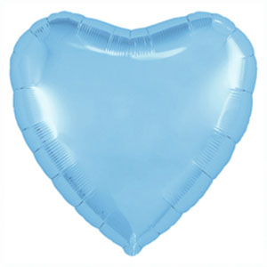Шар сердце большое Холодно-голубой