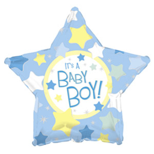 Шар звезда С рождением мальчика