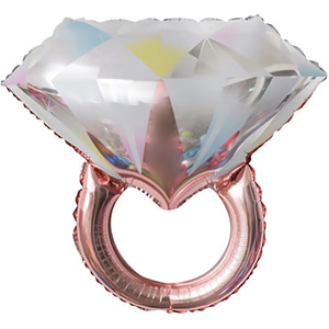Фигура Кольцо с бриллиантом Розовое Золото