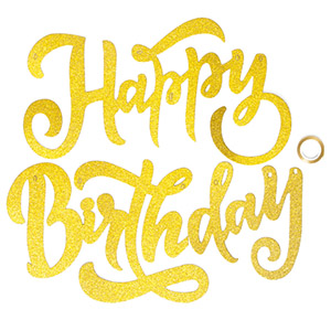 Гирлянда-буквы Happy Birthday элегантный шрифт