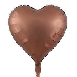 Фольгированный шар сердце Сатин Шоколад